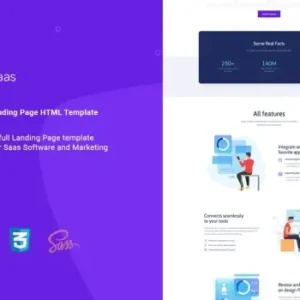 Asaas – Saas Landing Page HTML Template | Landing Page Templates