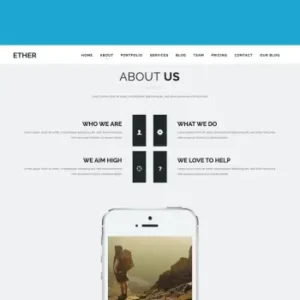 Ether – One Page Joomla Template
