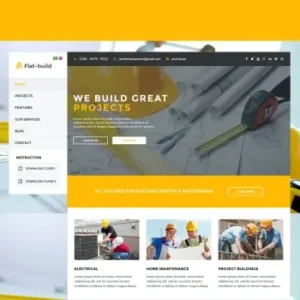 Flatbuild – Construction Joomla Template