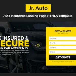 Jr. Auto Insurance Landing Page – Responsive HTML5