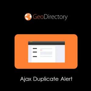 GeoDirectory Ajax Duplicate Alert Addon