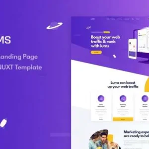 Lums – Vue Nuxt SEO Landing Page Template