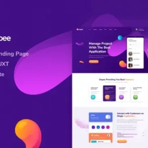 Oapee – Vue Nuxt App Landing Page Template