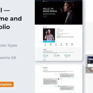Pencil — Personal Portfolio Joomla Template