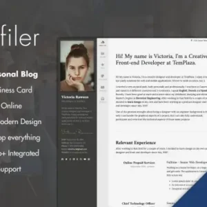 Profiler – Personal Blog Joomla 4 Template