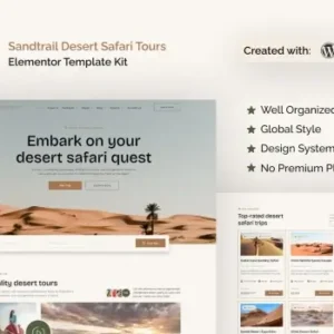 Sandtrail – Desert Safari Tours Elementor Template Kit