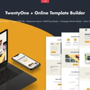 TwentyOne – Creative Portfolio Email + Builder | Email Templates