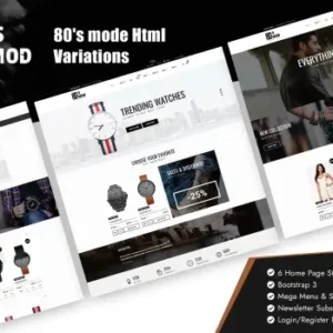 80’s Vintage / Retro Styled Ecommerce Template | HTML Template