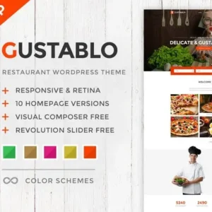 Gustablo Theme  Restaurant & Cafe Responsive WordPress Theme