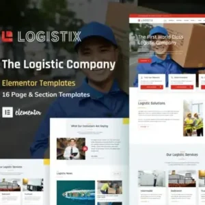 Logistix – Transportation Courier & Logistic Company Elementor Template Kit