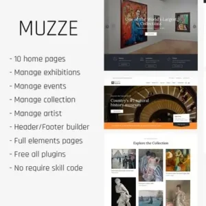 Muzze Theme- Museum Art Gallery Exhibition WordPress Theme