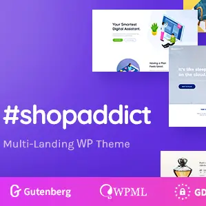 Shopaddict Theme – 16 Ready WordPress Landing Pages Theme