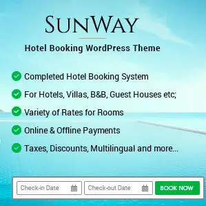 Sunway Theme – Hotel Booking WordPress Theme