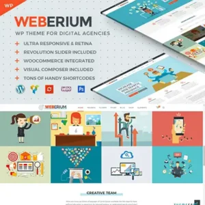 Weberium Theme | Responsive WordPress Theme Tailored for Digital Agencies