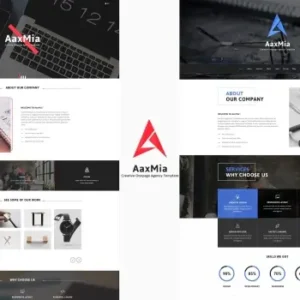 AaxMia – One page Agency and Portfolio Template | HTML Template