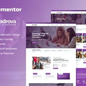 Acadrova – University & School Education Elementor Pro Template Kit