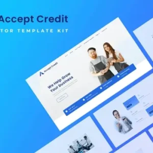 Accept Credit – Financial Services Elementor Template kit