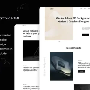Adova – Creative Portfolio Template | HTML Template