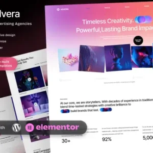 Advera – Traditional Advertising Agencies Business Promotion Elementor Template Kit