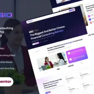 Advisio – Financial Consulting Elementor Pro Template Kit