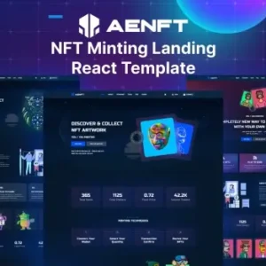 Aenft – NFT Minting or Collection React Template
