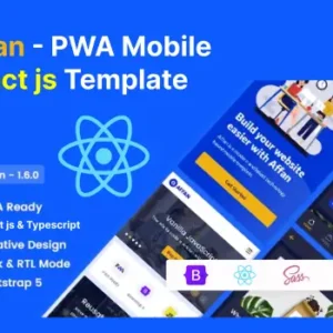 Affan – PWA Mobile React js Template