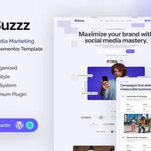 Buzzz – Social Media Marketing Agency Elementor Template Kit