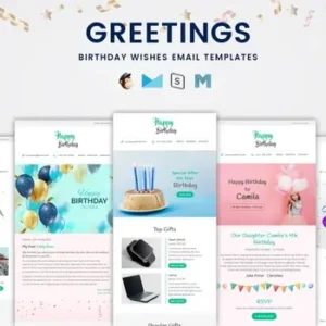 Greetings – Birthday Wishes Email Templates Bundle