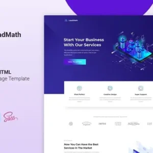 LeadMath – Lead Generation HTML Landing Page Template