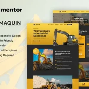 Maquin – Construction Equipment Rentals Elementor Pro Template Kit