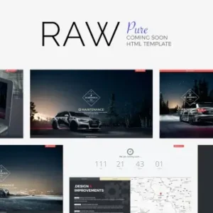 #RAW // Pure Coming Soon Template | HTML Template