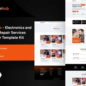 RepairHub – Electronics & Gadgets Repair Services Elementor Pro Template Kit