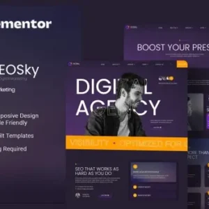 Seosky – Seo Digital Marketing Elementor Template Kit