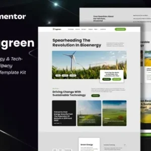 Tugreen – Green Energy & Technology Company Elementor Template Kit
