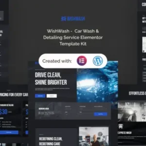 WishWash – Car Wash & Detailing Service Elementor Template Kit