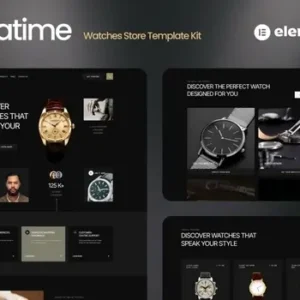 Zonatime – Dark Theme Watch Store Elementor Template Kit